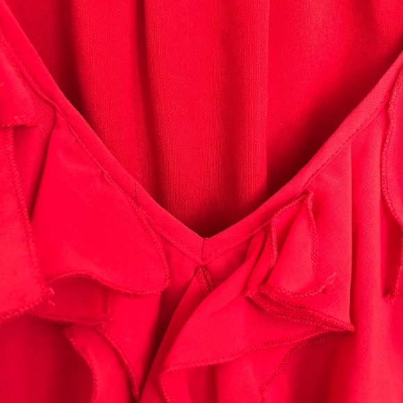 Red Ruffled Dress - Picture 4 of 5